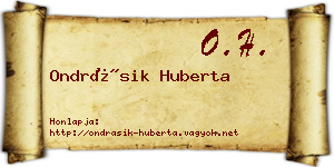 Ondrásik Huberta névjegykártya